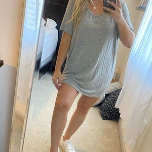 Gray t shirt dress